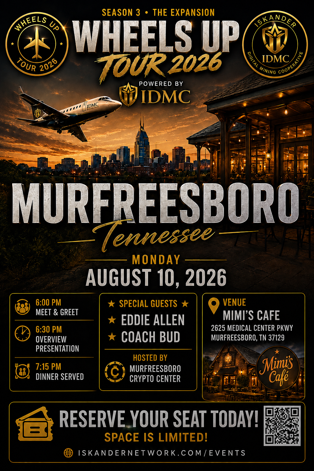 Murfreesboro Tennessee event flyer