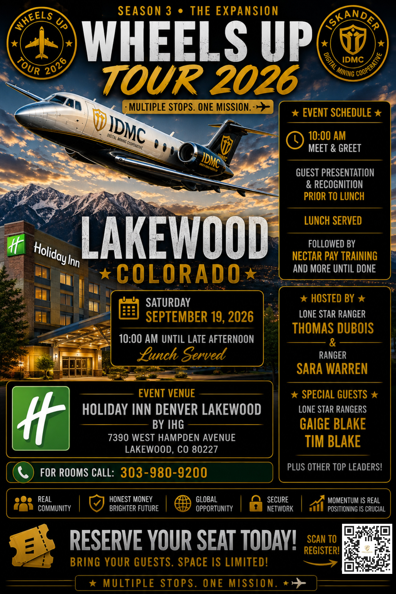 Lakewood, Colorado Wheels Up Tour 2026 flyer