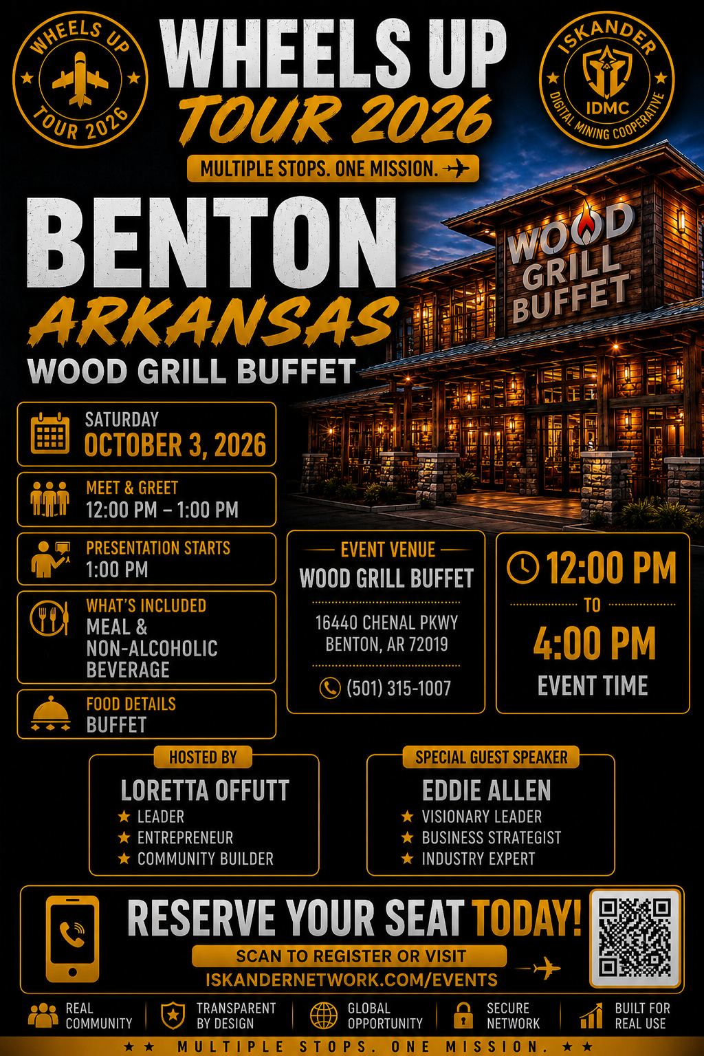 Benton Arkansas event flyer