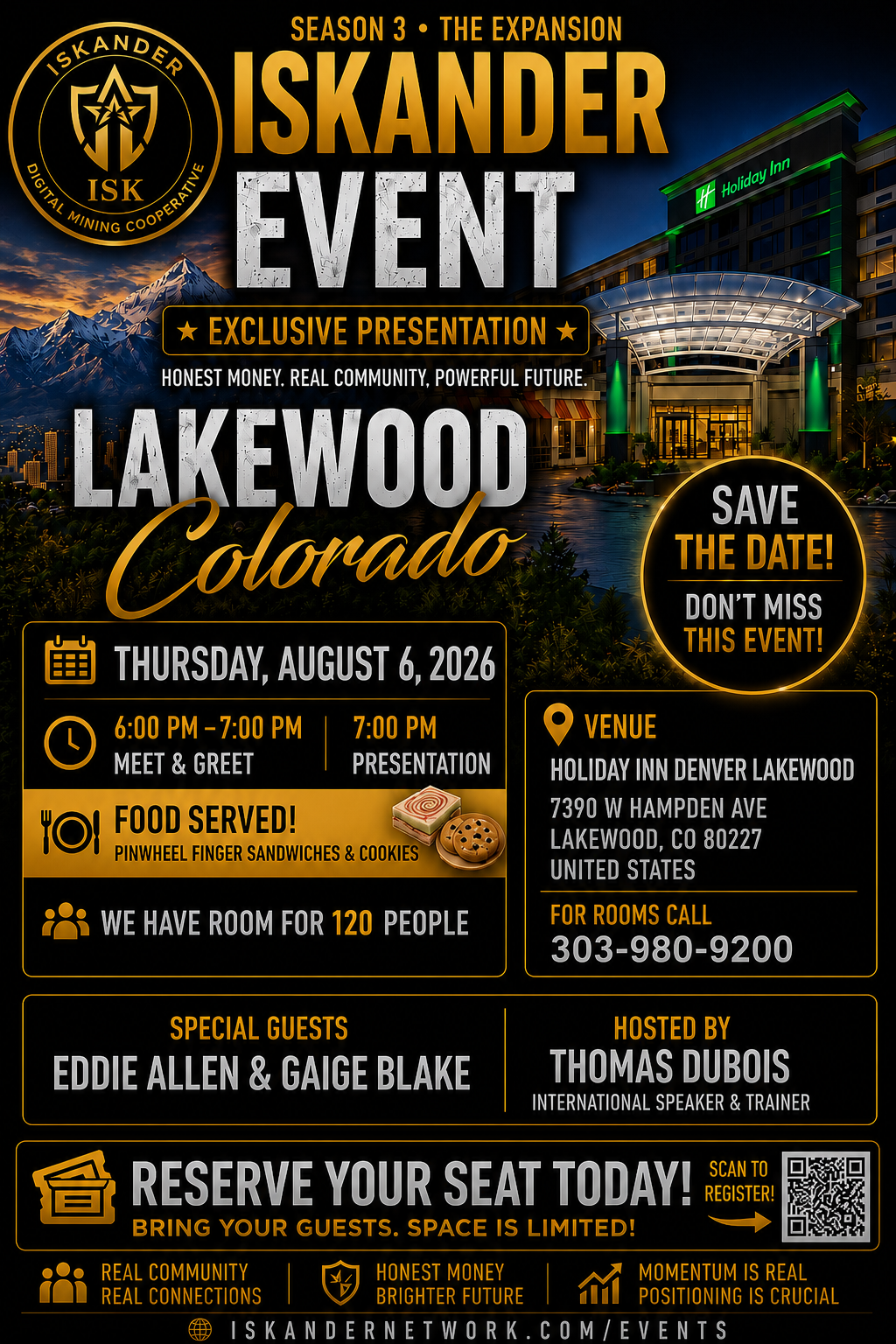 Lakewood Colorado event flyer