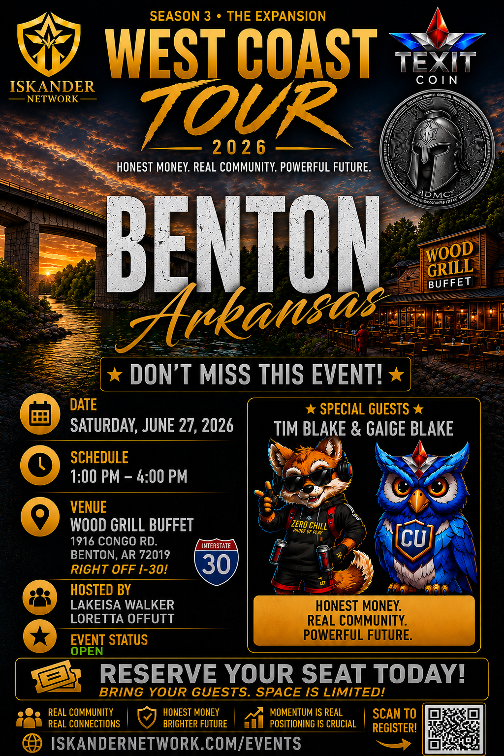 Benton Arkansas event flyer