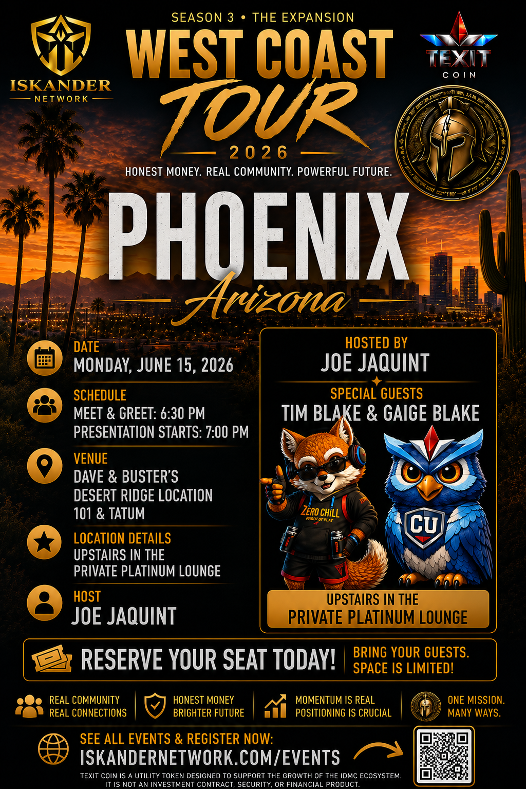 Phoenix Arizona event flyer