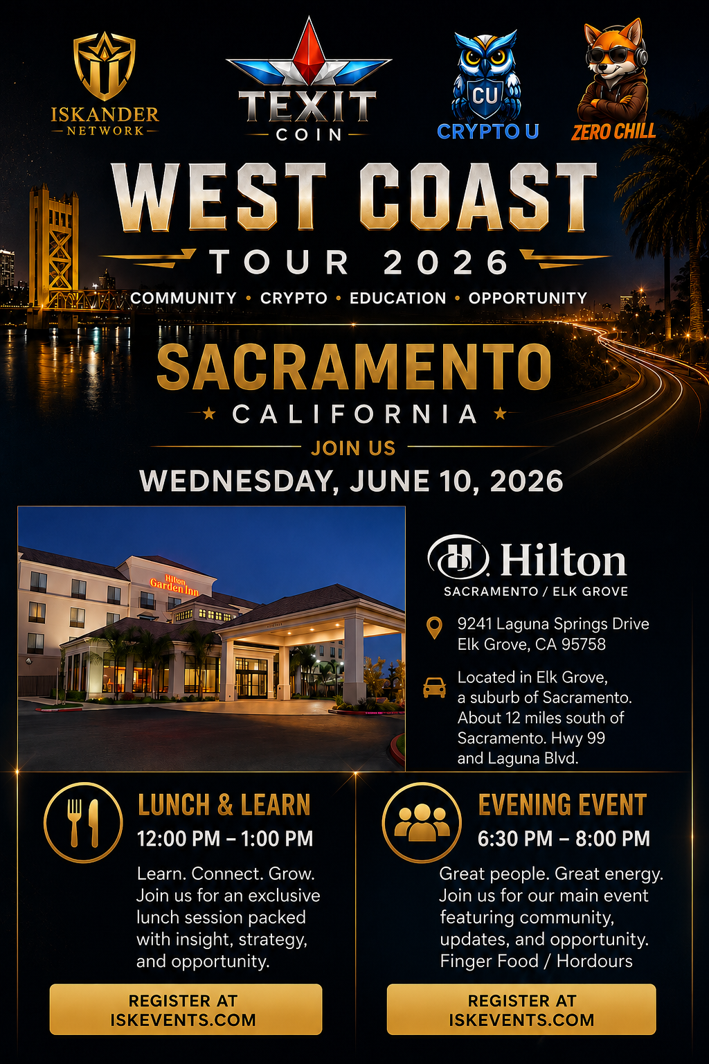 Sacramento California event flyer